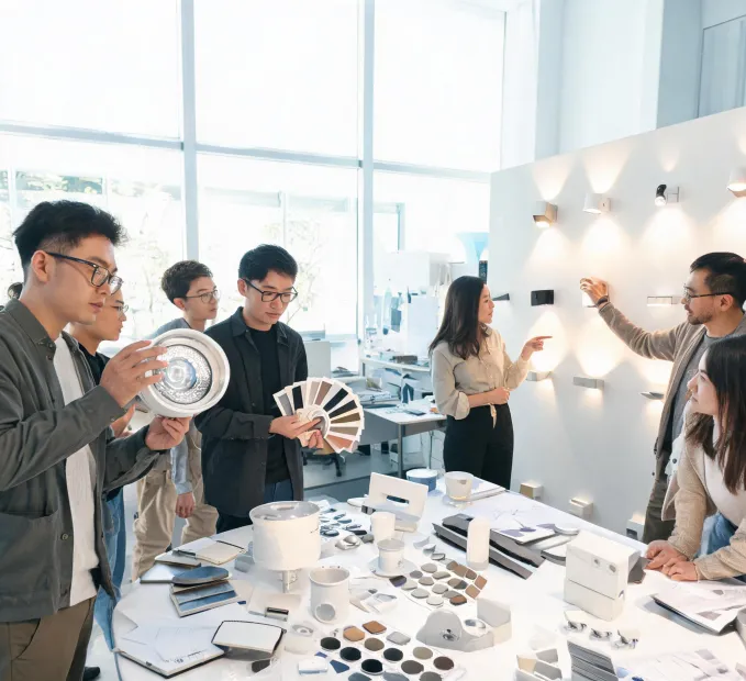 Osram lighting team in material studio
